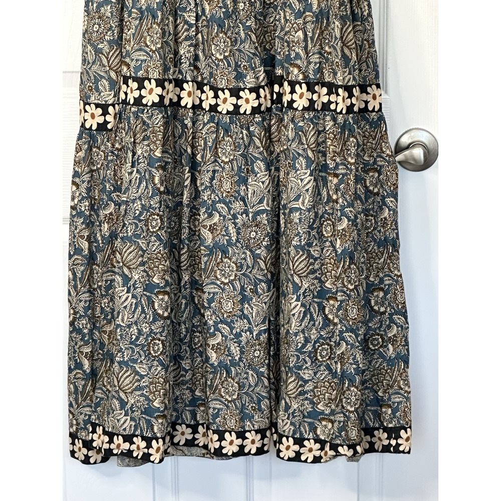 Natural Life Womens Floral Print Boho Maxi Sun Dress Cotton Lined Size Small - Picture 5 of 12